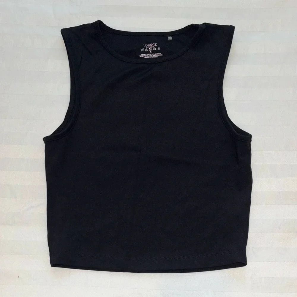 Lounge Black Cropped Tank